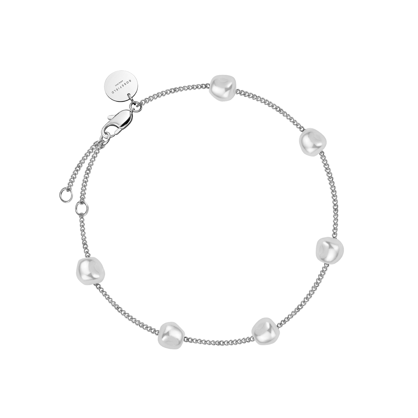 Rosefield Multi Pearl Bracelet Silver