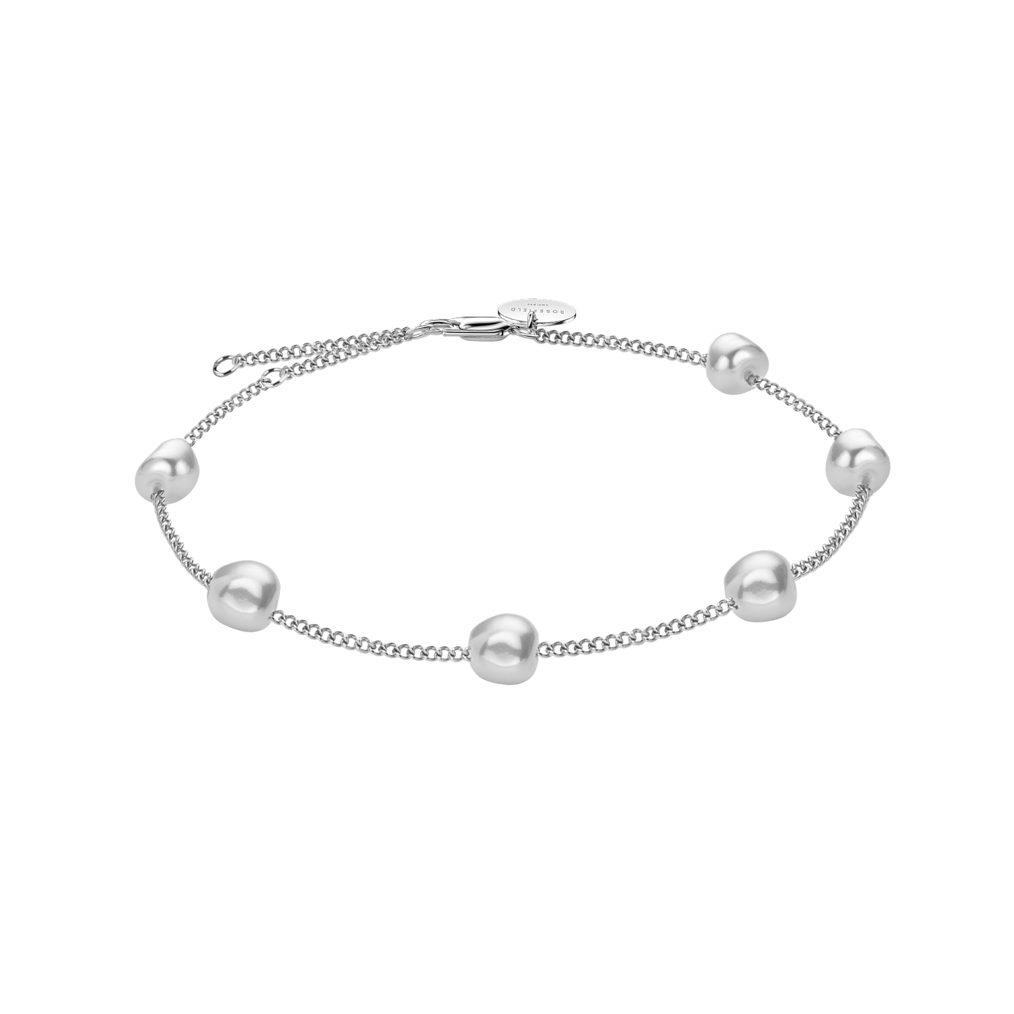 Rosefield Multi Pearl Bracelet Silver