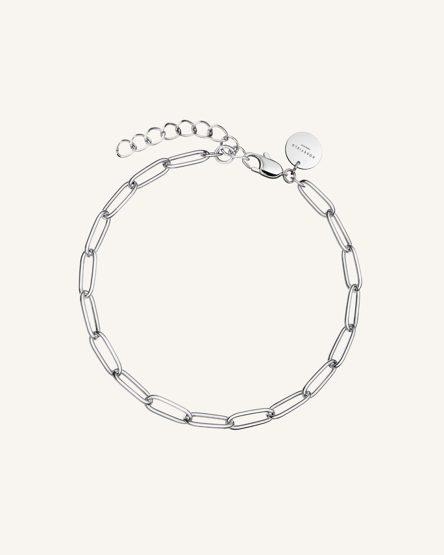 Rosefield Rectangle Chain Bracelet Silver