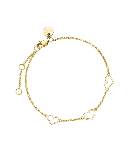 Rosefield Triple Heart Bracelet Gold