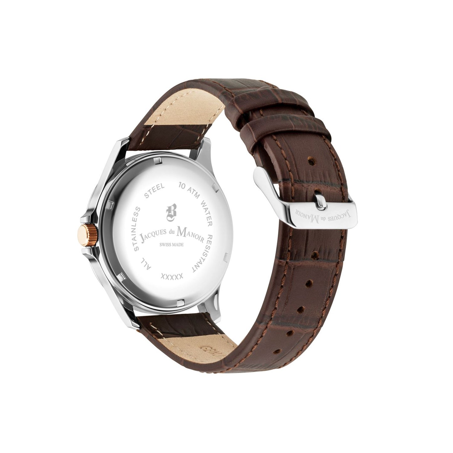 JDM Military Alpha I White Dial Brown Leather Strap