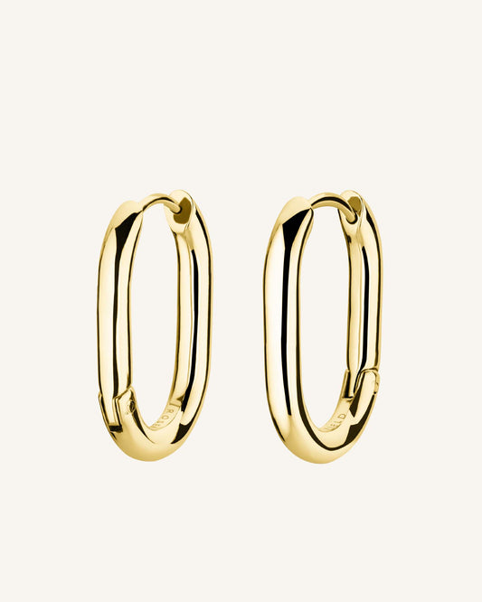 Rosefield Small Oval Hoops Gold