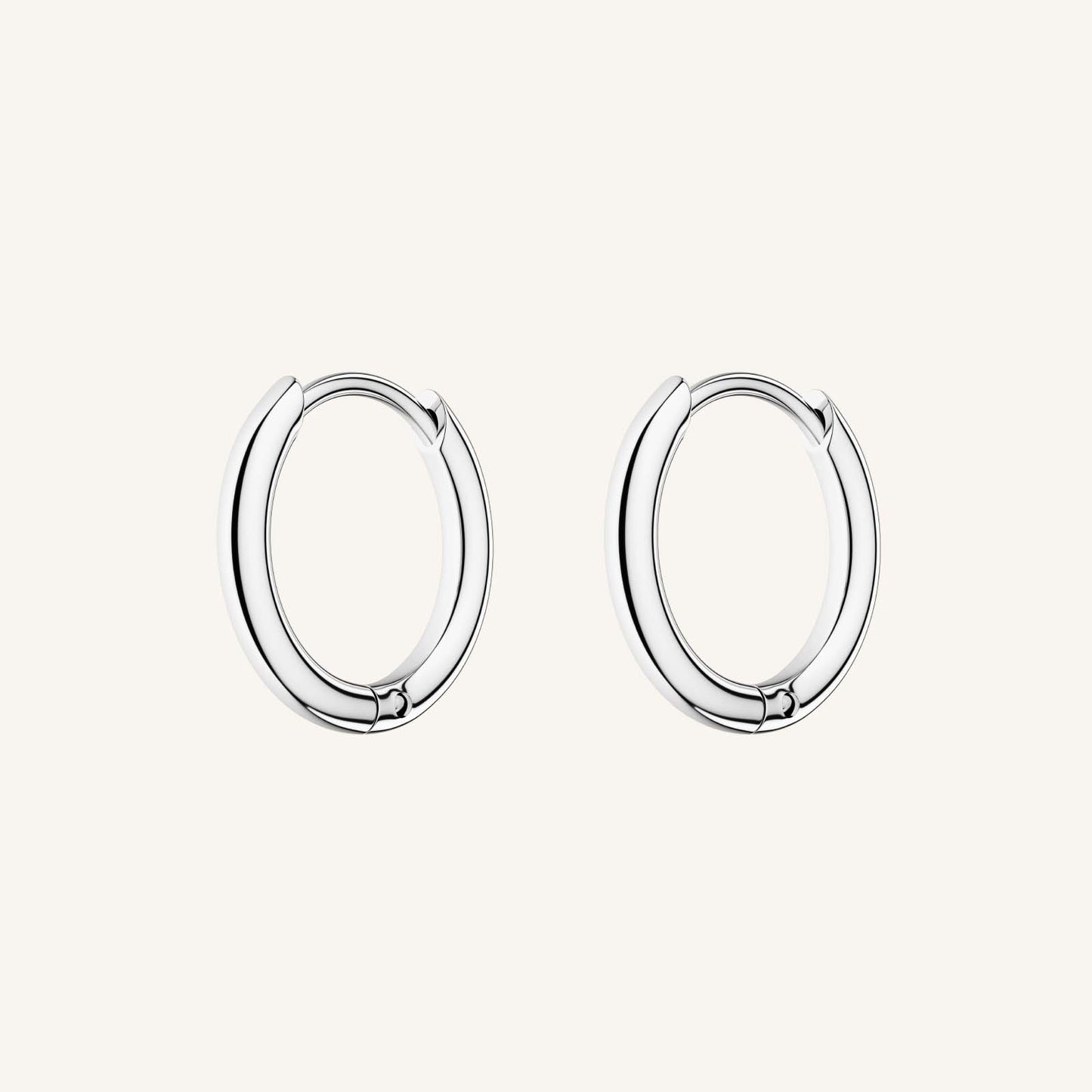 Rosefield Small Hoops Silver