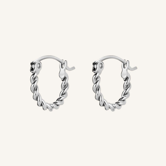 Rosefield Twisted Hoops Silver