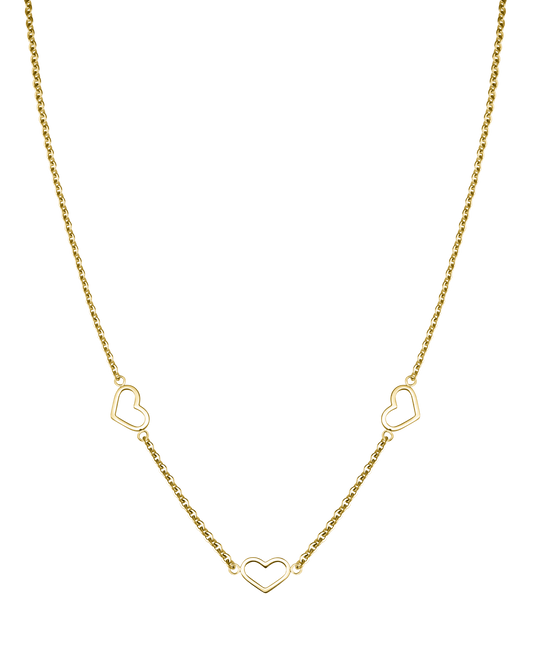 Rosefield Triple Heart Necklace Gold