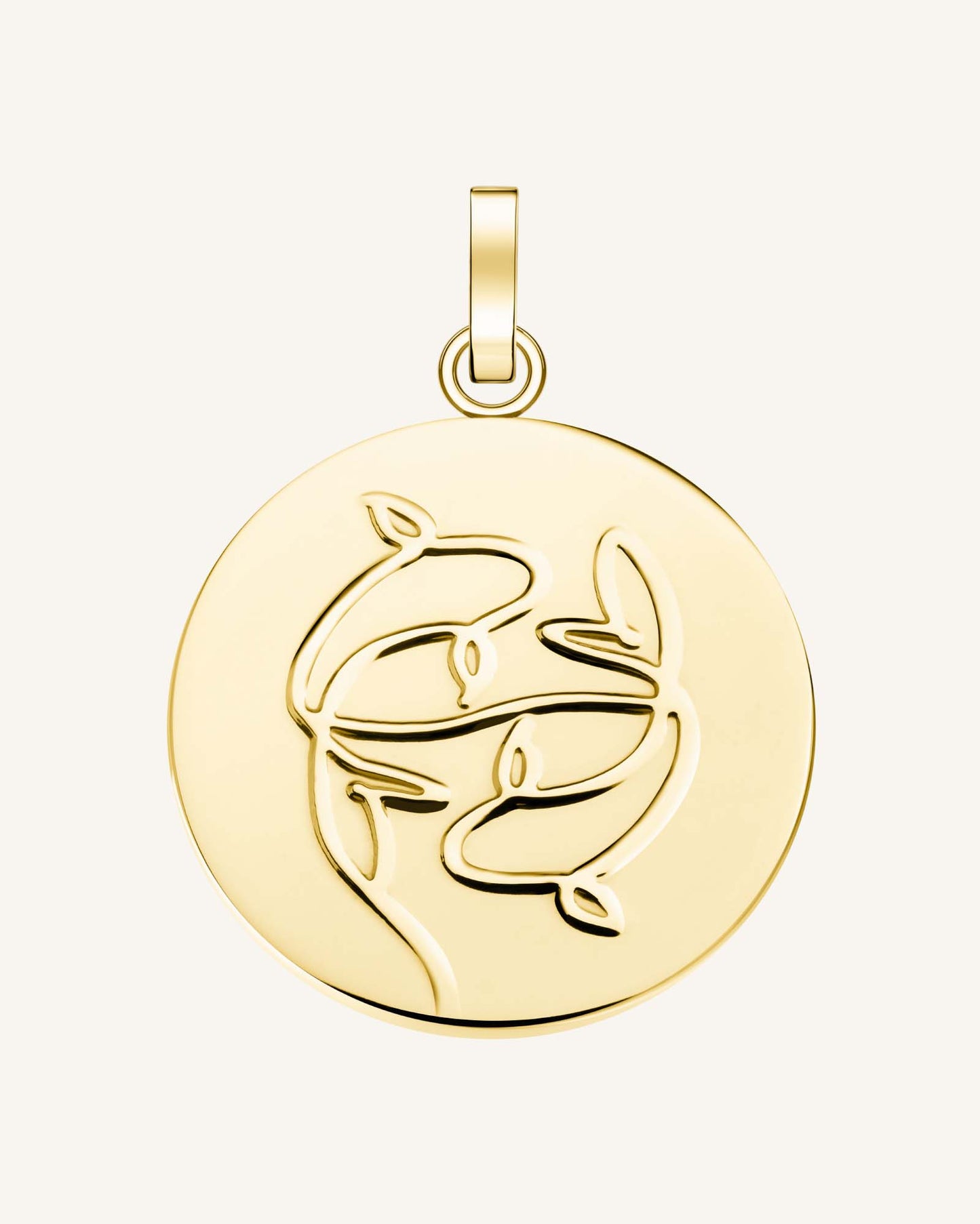 Rosefield Pendant Gold Zodiac Coin Pisces