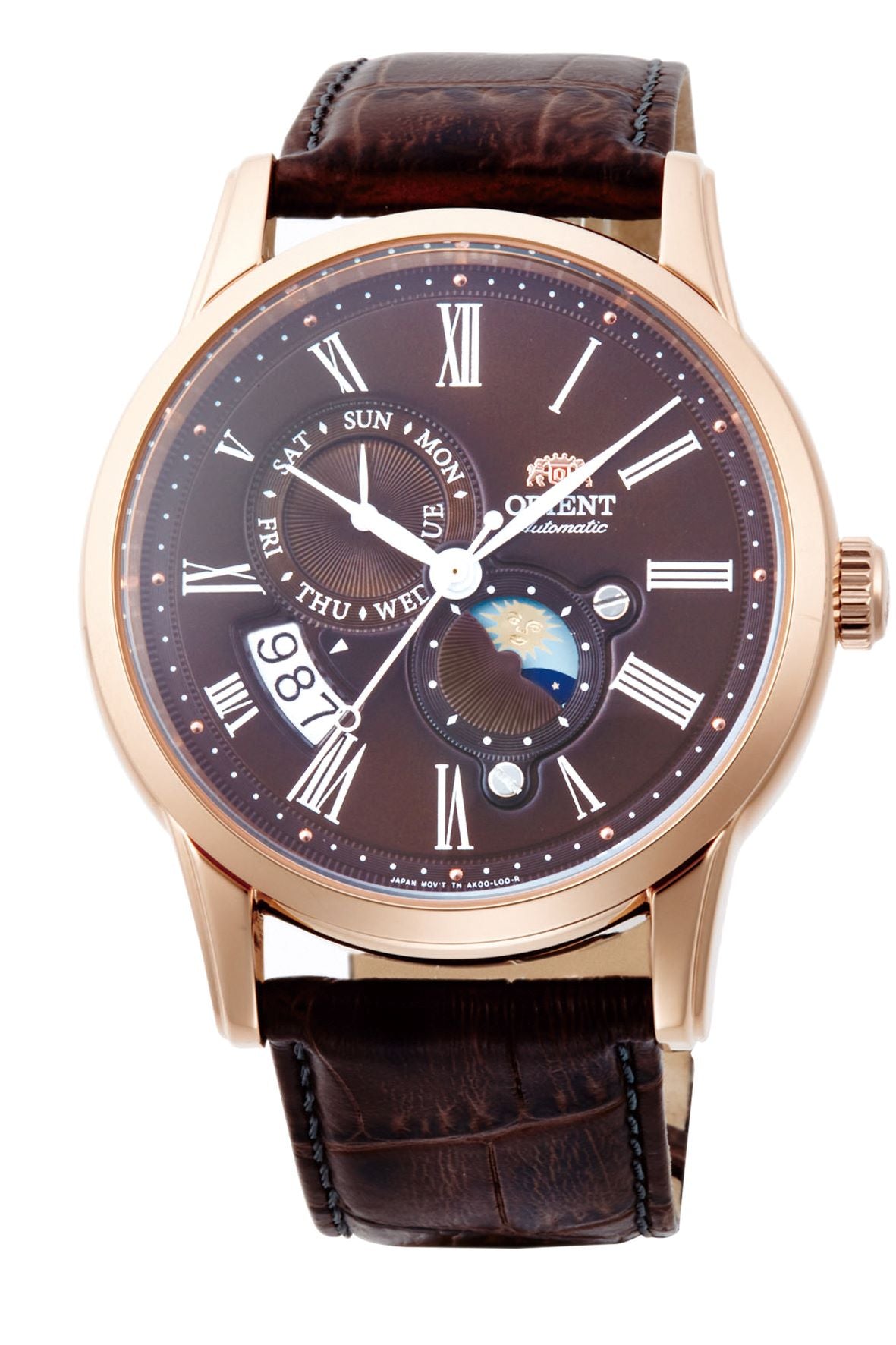 Orient Sun & Moon Brown Leather Strap Brown Dial
