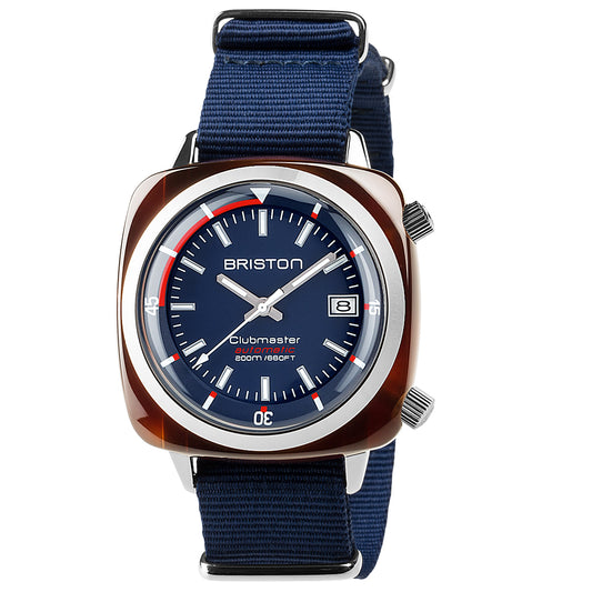 Briston Clubmaster Diver Blue Dial Blue Nato Strap