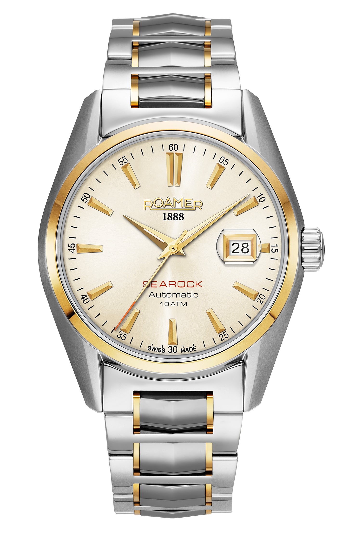 Roamer Searock Automatic I Yellow Gold Bi-Colour Bracelet Champagne Dial