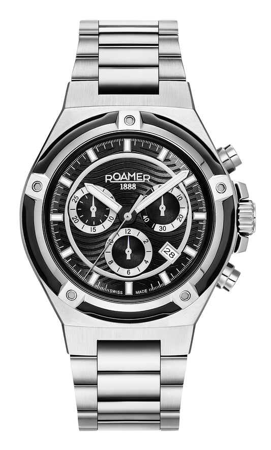 Roamer Tempo Master Black Dial Stainless Steel Bracelet