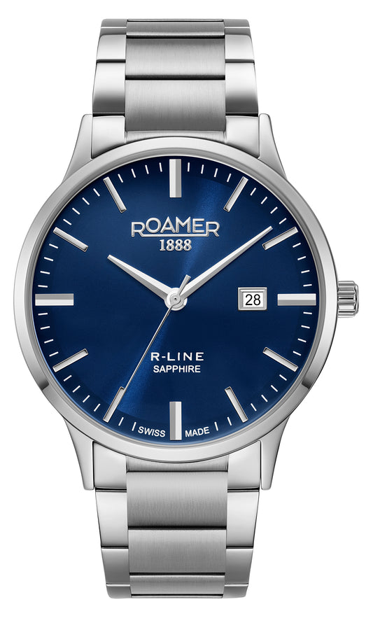 Roamer R-Line Classic, Blue Dial Stainless Steel Bracelet