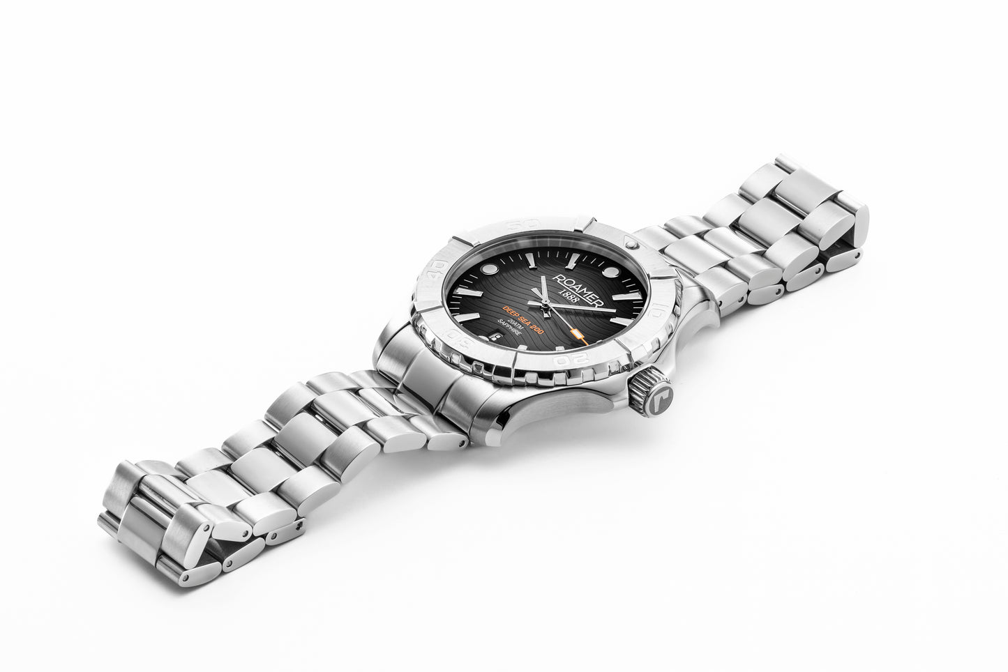 Roamer Deep Sea 200, Black Dial Stainless Steel Bracelet